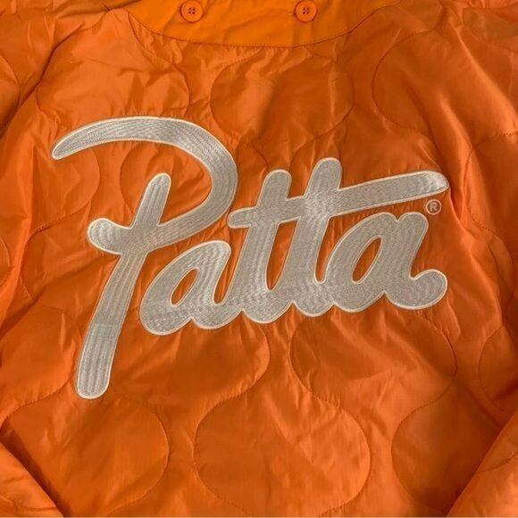 Patta men’s size Large M-65 reversible sage green and orange winter coat - Picture 11 of 13